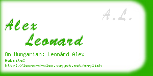 alex leonard business card